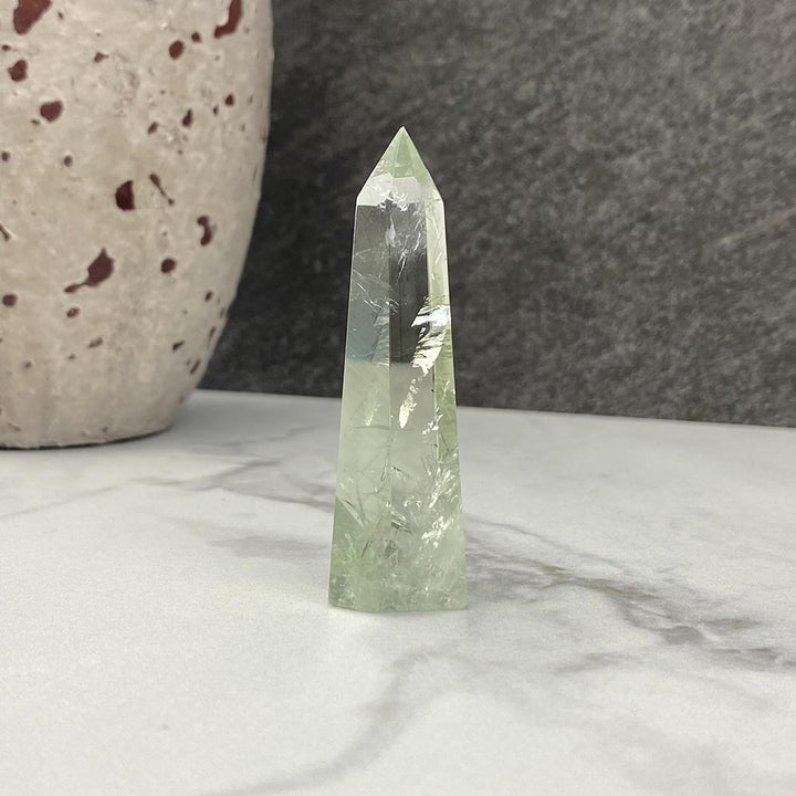 green quartz crystal tower