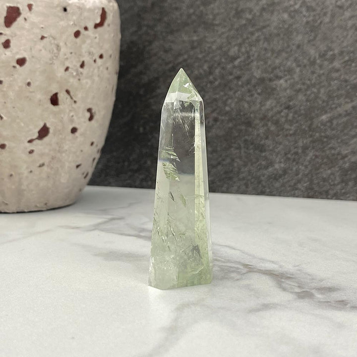green quartz crystal tower