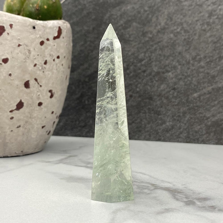 Polished Green Quartz Tower