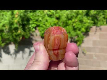 Red Agate Crystal Skull