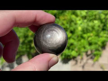 Silver Sheen Obsidian Sphere