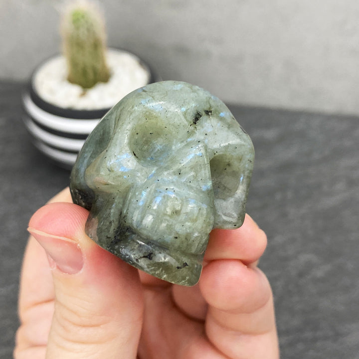Labradorite Mini Skull Carving