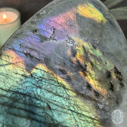 Polished Purple and Blue Flash Labradorite Freeform