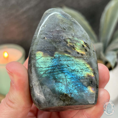 Polished Purple and Blue Flash Labradorite Freeform