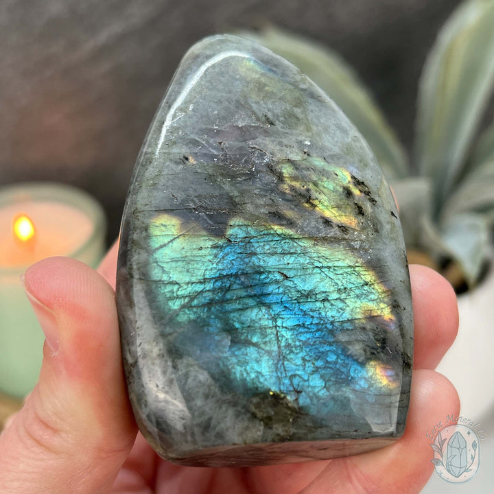 Polished Purple and Blue Flash Labradorite Freeform