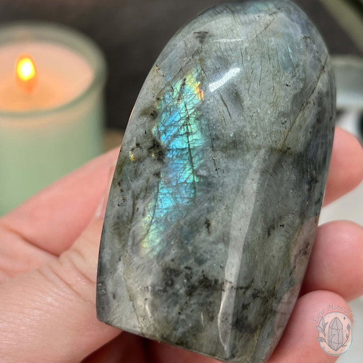 Polished Purple and Blue Flash Labradorite Freeform