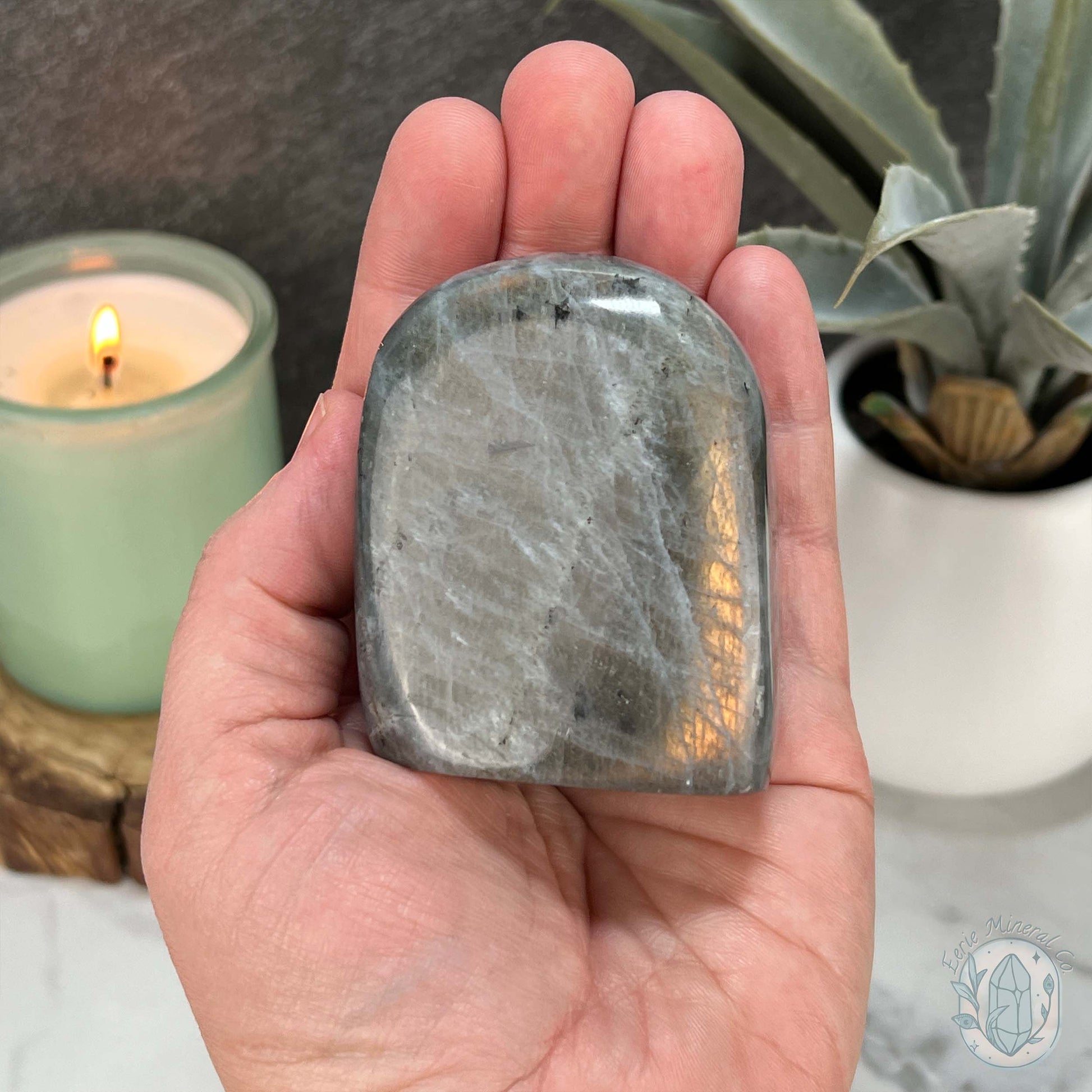 Orange and Yellow Flash Labradorite Freeform