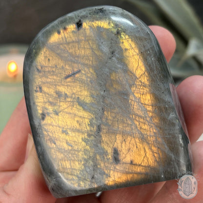 Orange and Yellow Flash Labradorite Freeform