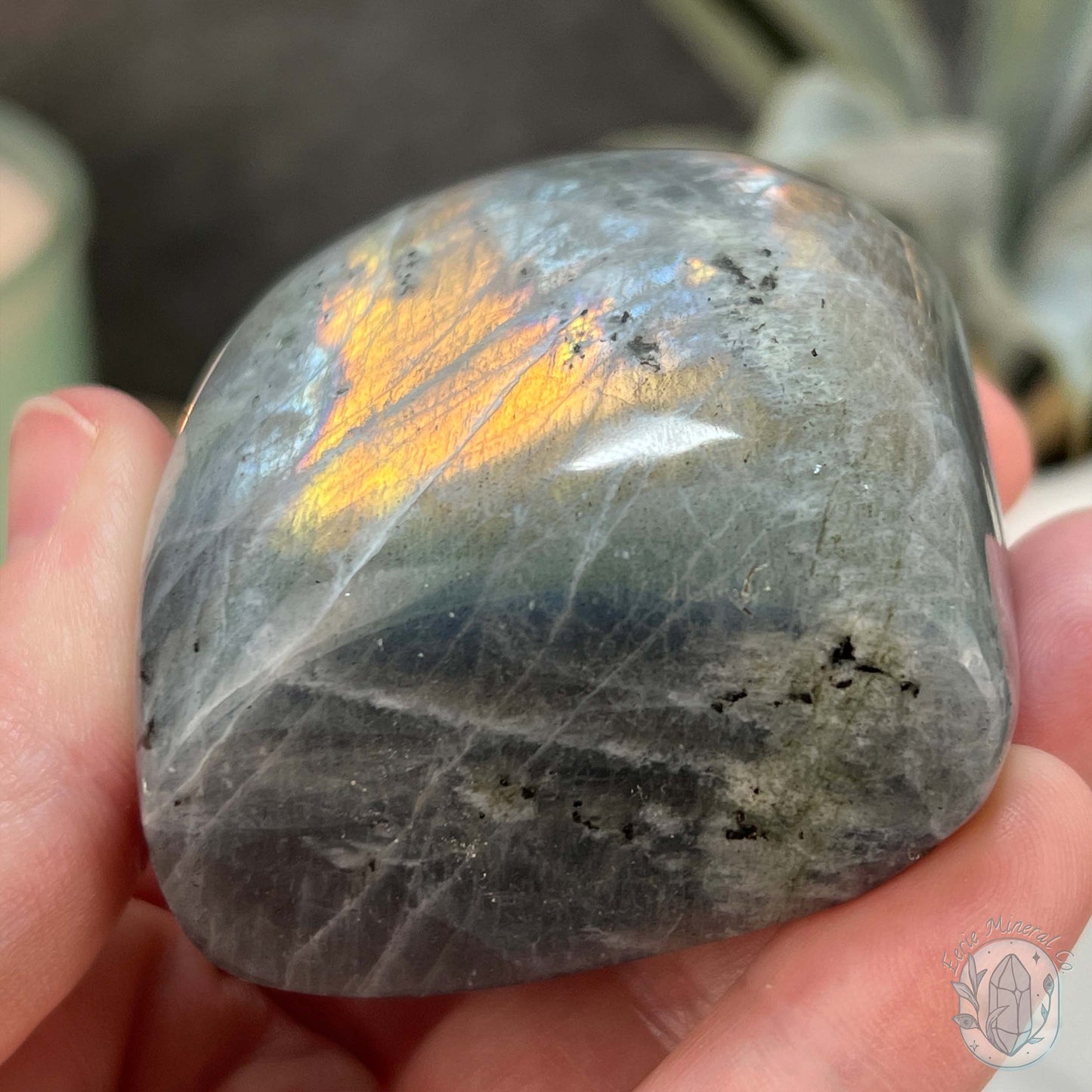 Orange and Yellow Flash Labradorite Freeform
