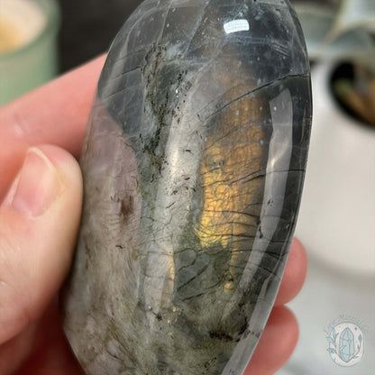 Polished Yellow, Blue, and Purple Flash Labradorite Freeform