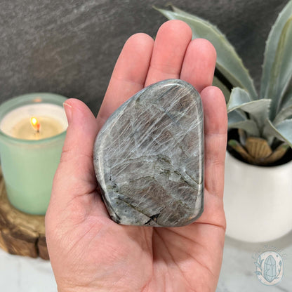 Polished Golden Orange Flash Labradorite Freeform