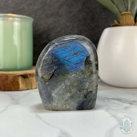 Polished Blue and Purple Flash Labradorite Freeform
