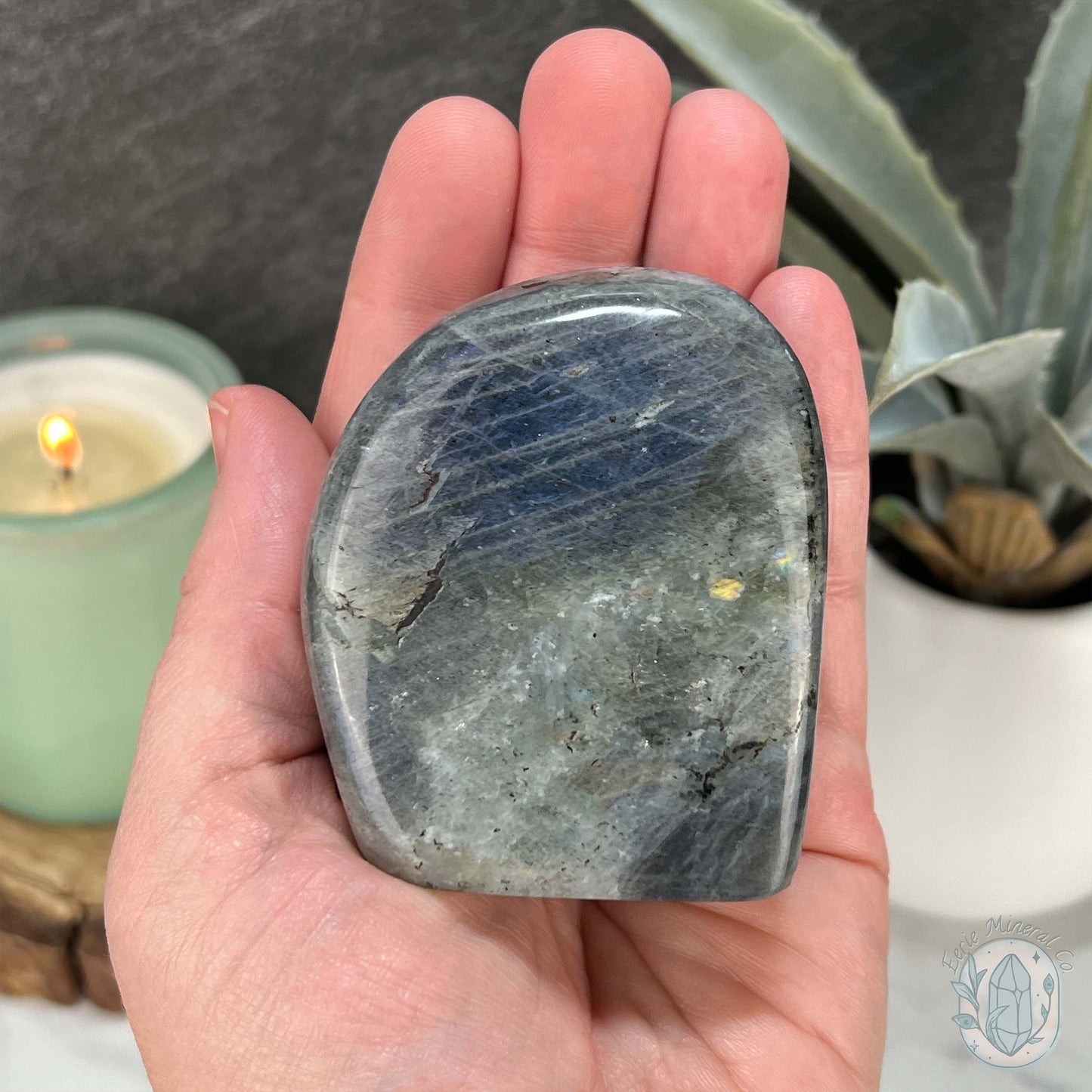 Polished Blue and Purple Flash Labradorite Freeform