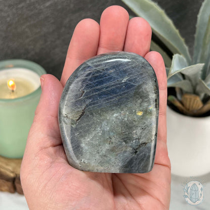 Polished Blue and Purple Flash Labradorite Freeform
