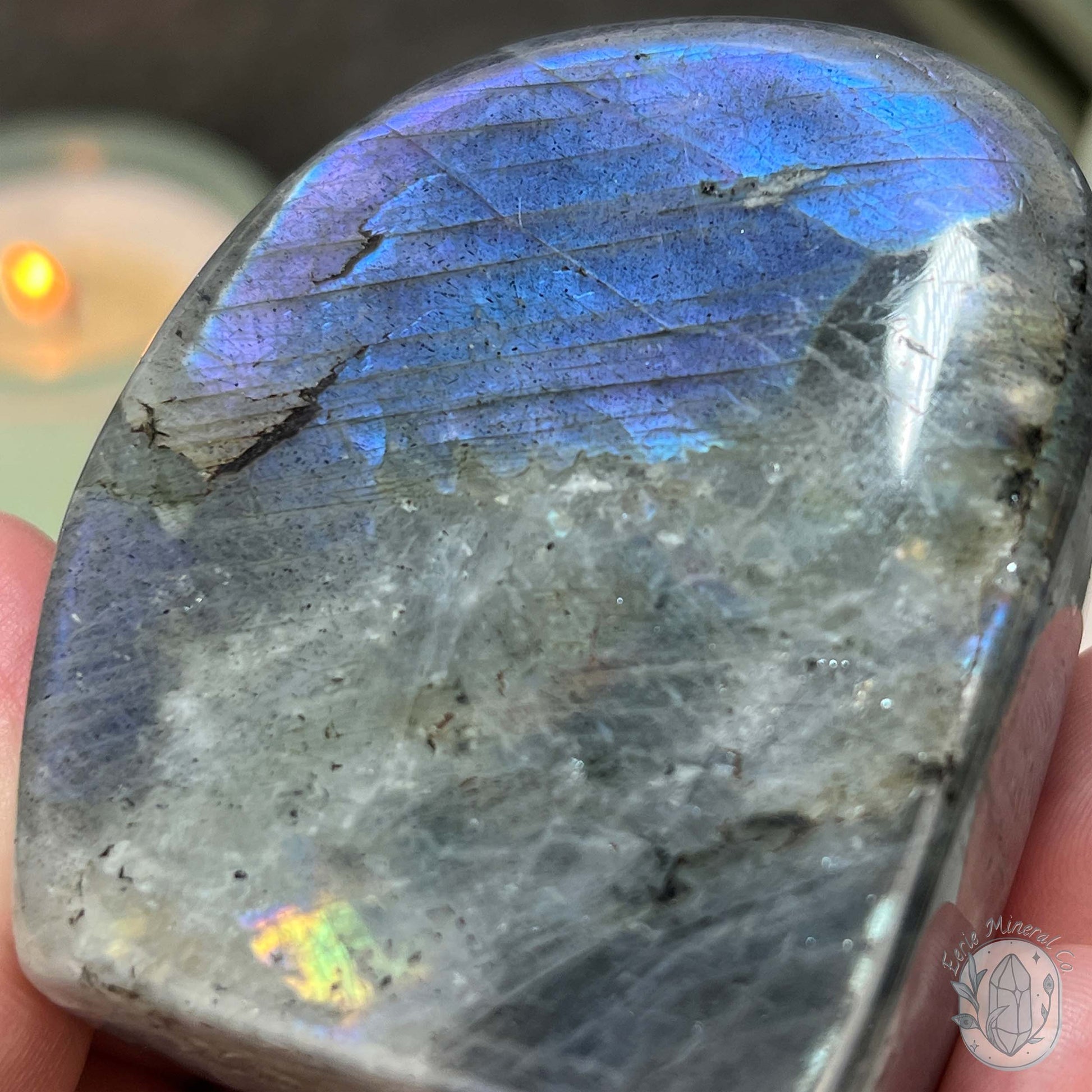 Polished Blue and Purple Flash Labradorite Freeform