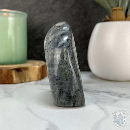 Polished Orange and Yellow Flash Labradorite Freeform