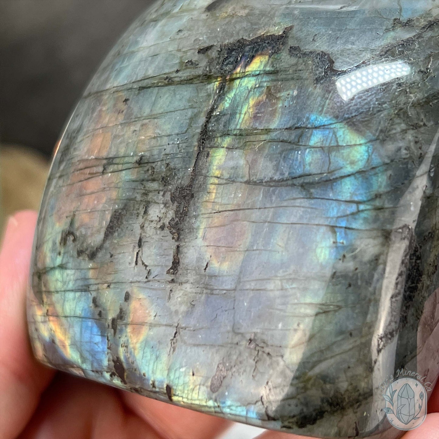 Polished Rainbow Flash Labradorite Freeform