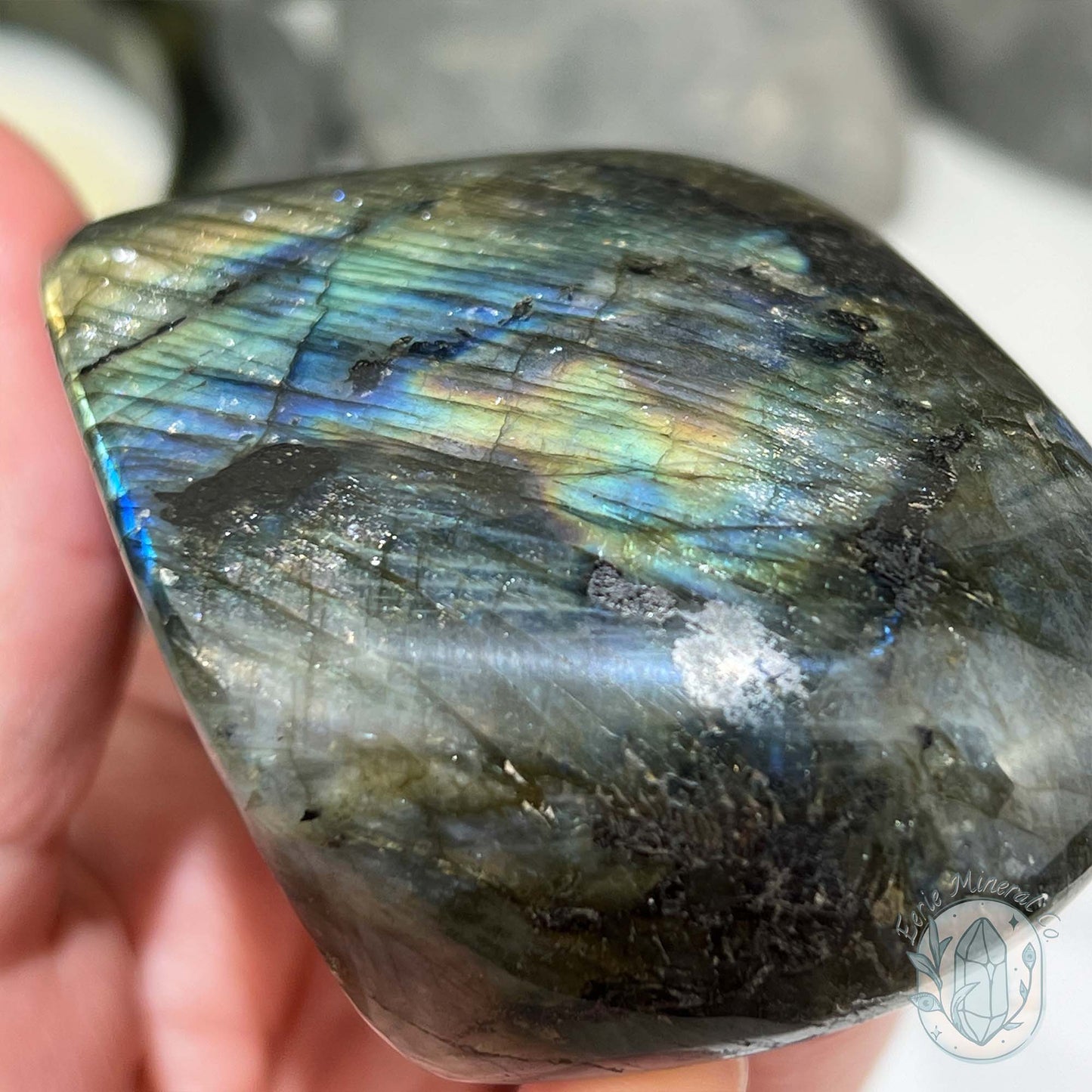 Polished Blue Flash Labradorite Freeform