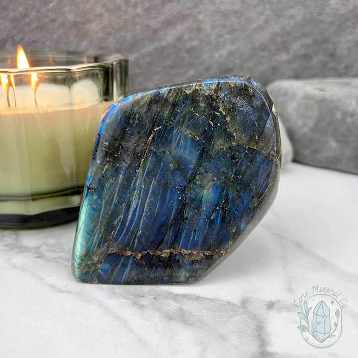 Polished Blue Flash Labradorite Freeform