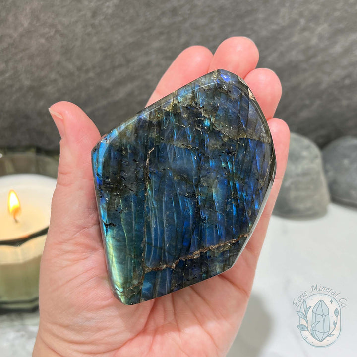 Polished Blue Flash Labradorite Freeform