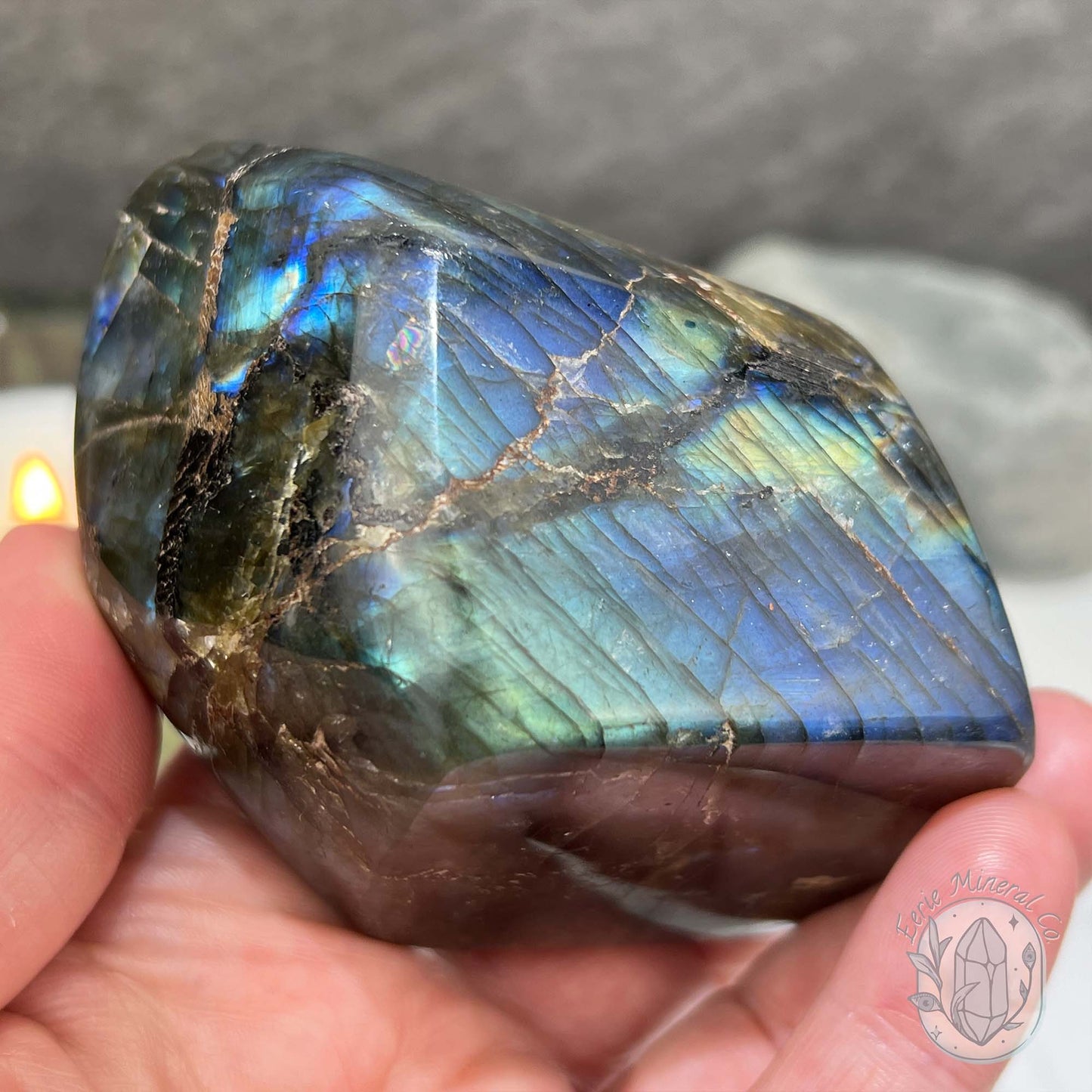 Polished Blue Flash Labradorite Freeform