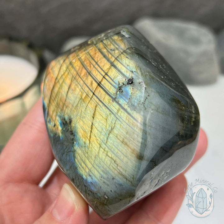 Polished Golden-Blue Flash Labradorite Freeform