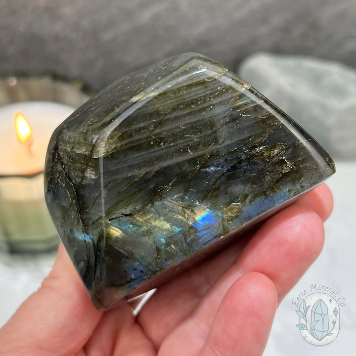 Polished Golden-Blue Flash Labradorite Freeform