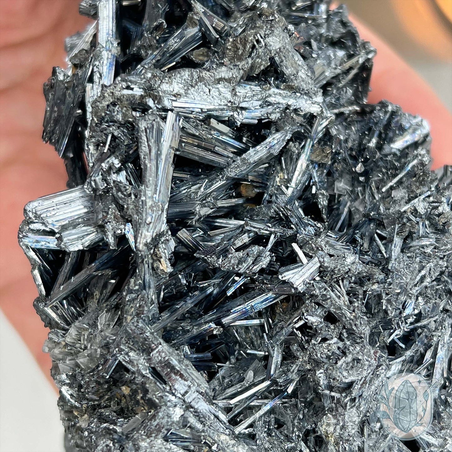 Hunan Province Stibnite Specimen with Display Stand