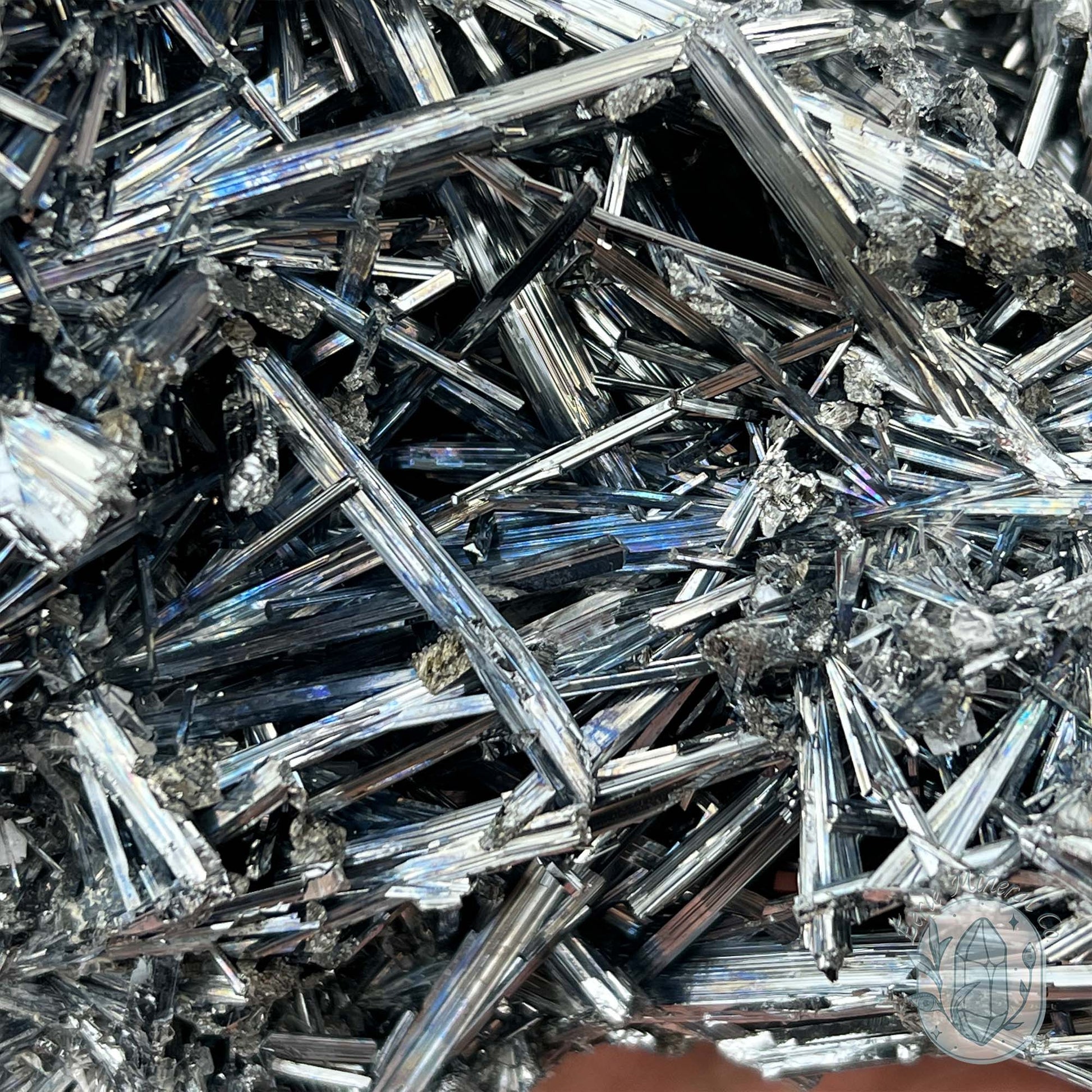Hunan Province Stibnite Specimen with Display Stand