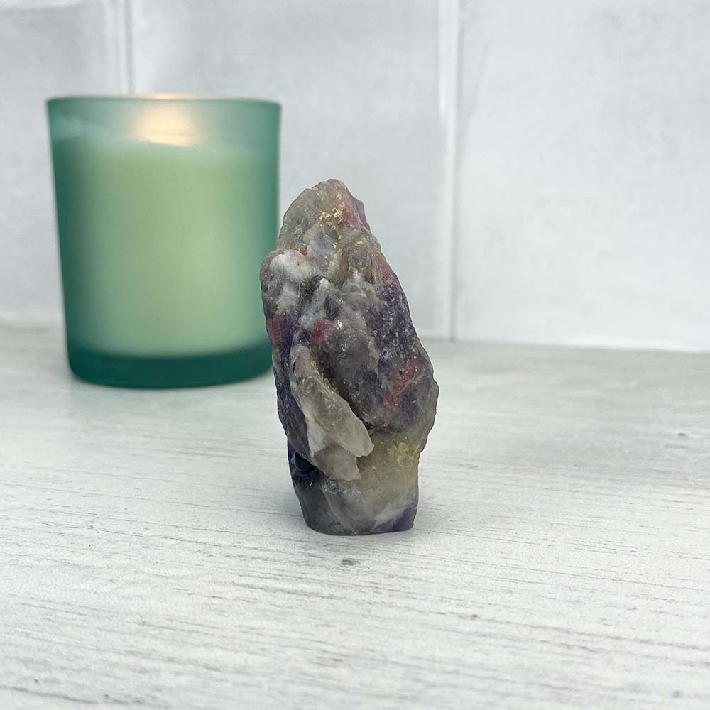 Lepidolite and Pink Tourmaline Hedgehog Carving