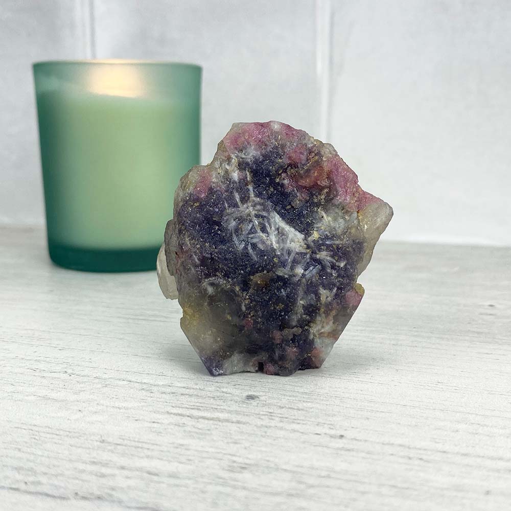 Lepidolite and Pink Tourmaline Hedgehog Carving