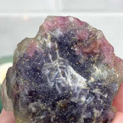 Lepidolite and Pink Tourmaline Hedgehog Carving