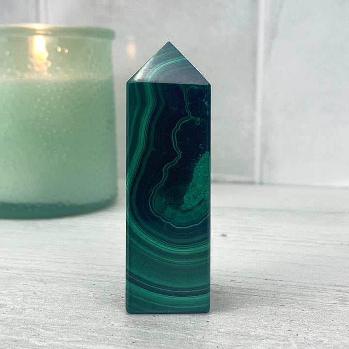 Polished Malachite Tower