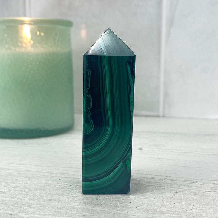 Polished Malachite Tower