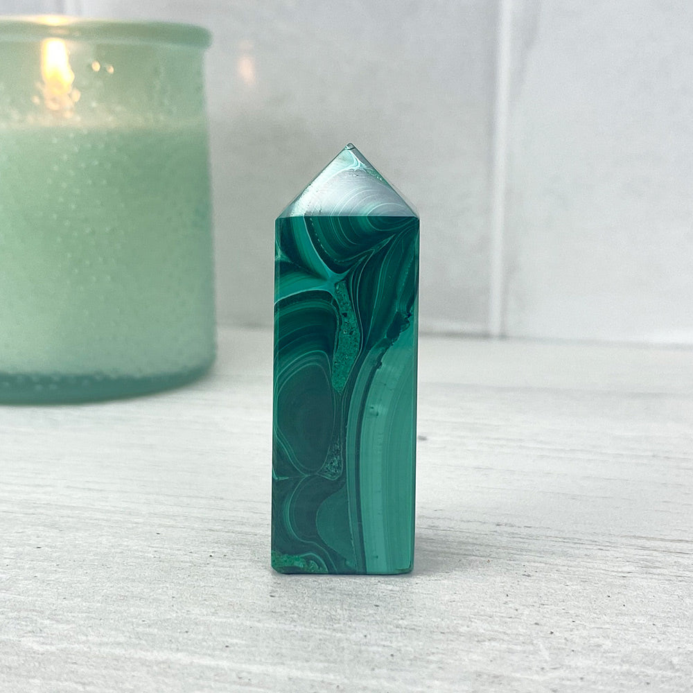 Polished Malachite Tower