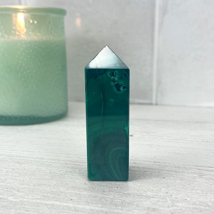 Polished Malachite Tower