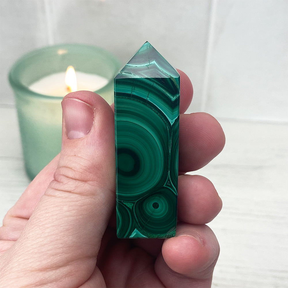 Polished Malachite Tower