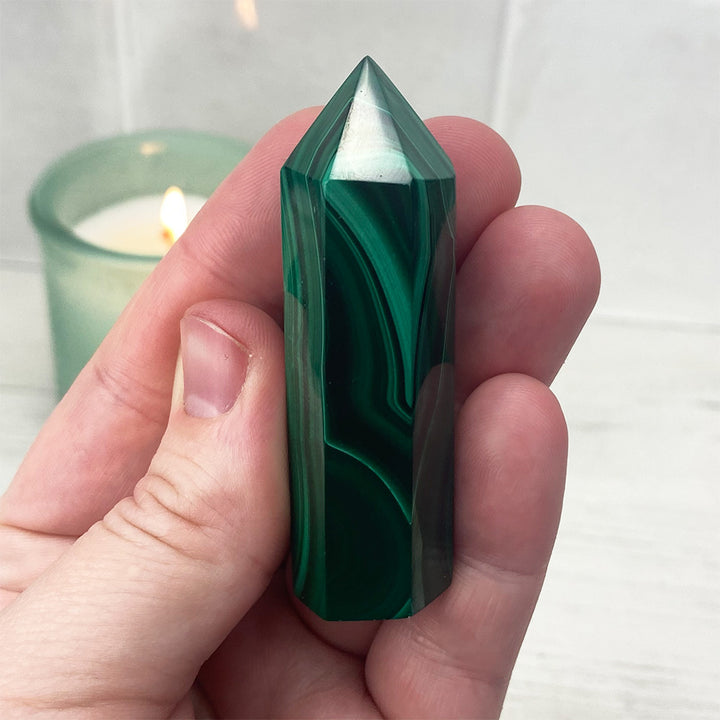 Polished Malachite Tower