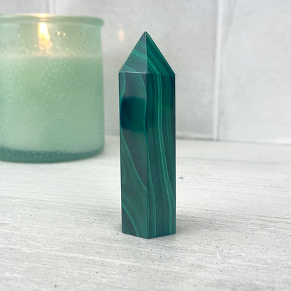 Polished Malachite Tower