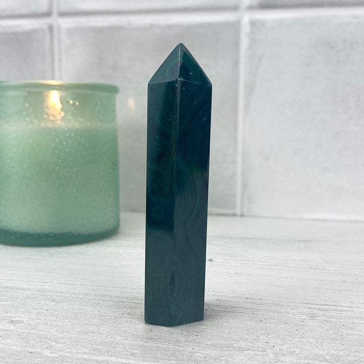 Polished Malachite Tower