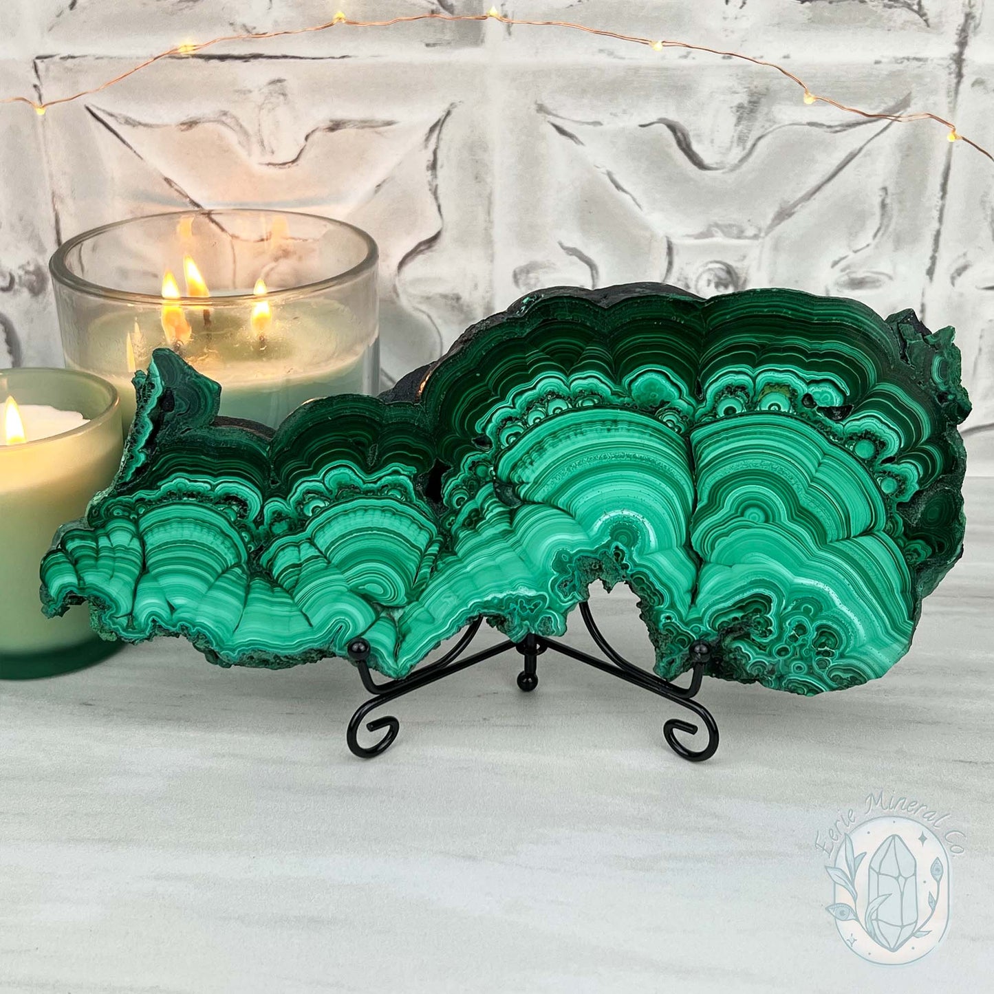 Polished .60" Thick Malachite Specimen Slab