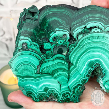 Polished .60" Thick Malachite Specimen Slab