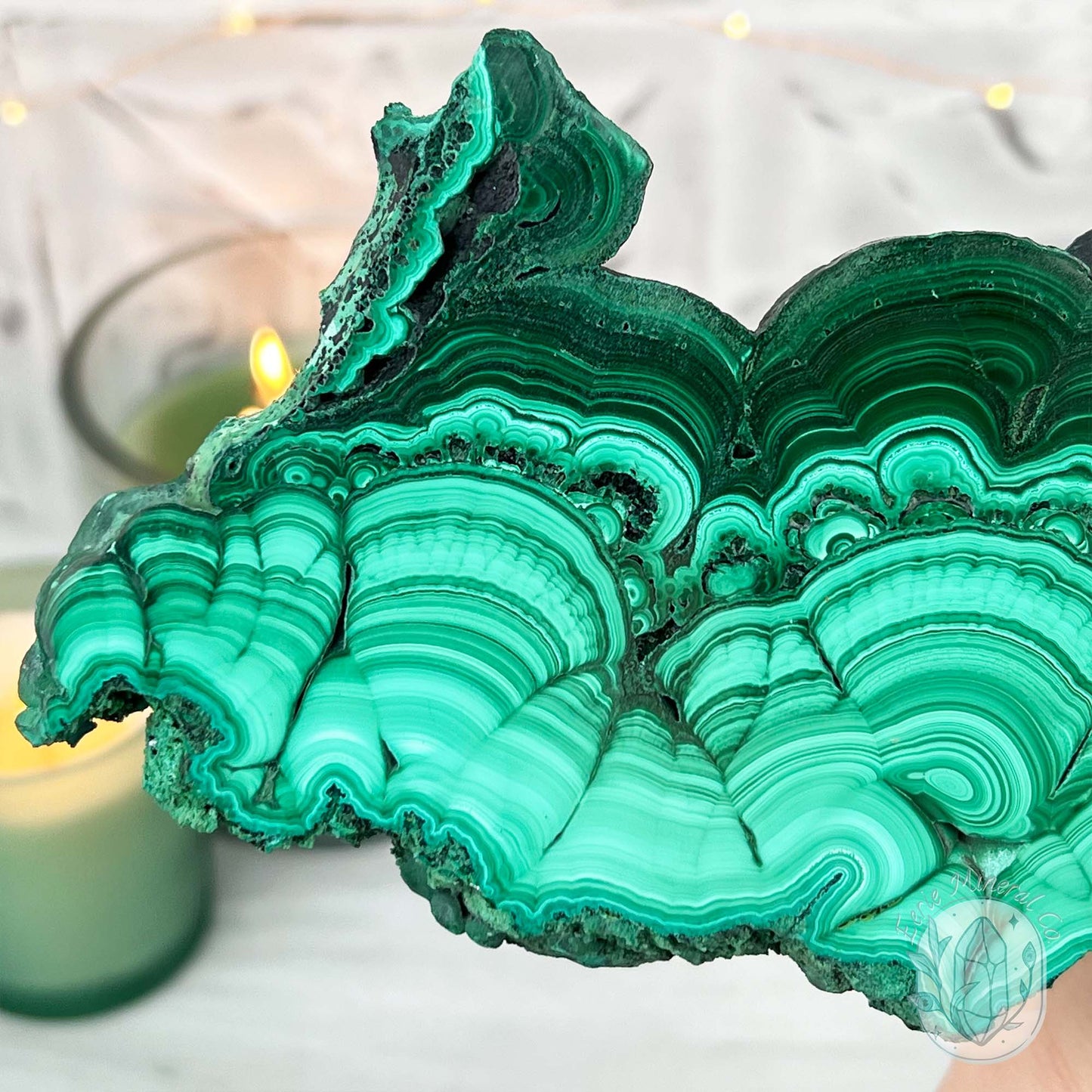 Polished .60" Thick Malachite Specimen Slab
