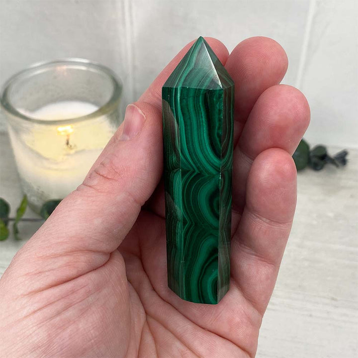 Polished Malachite Tower