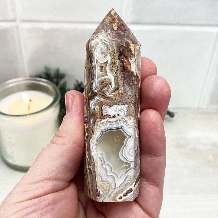 Polished Mexican Agate Tower