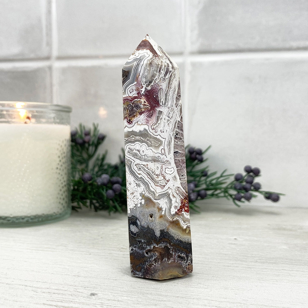 Polished Mexican Agate Tower