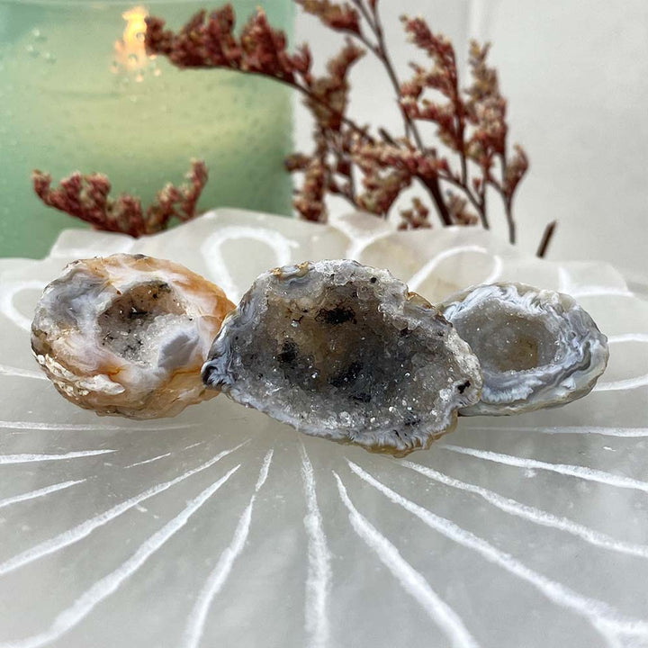 Mini Geodes Trio Group Of Mini Geodes | Eerie Mineral Co.