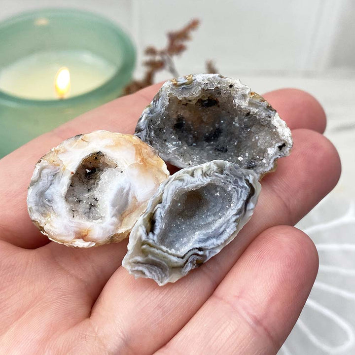 Mini Geodes Trio Group Of Mini Geodes | Eerie Mineral Co.
