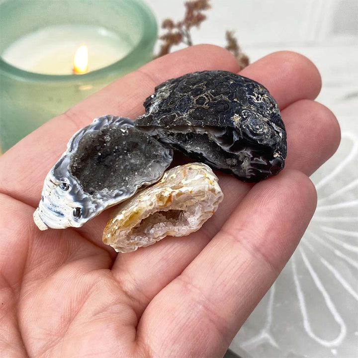 Mini Geodes Trio Group Of Mini Geodes | Eerie Mineral Co.