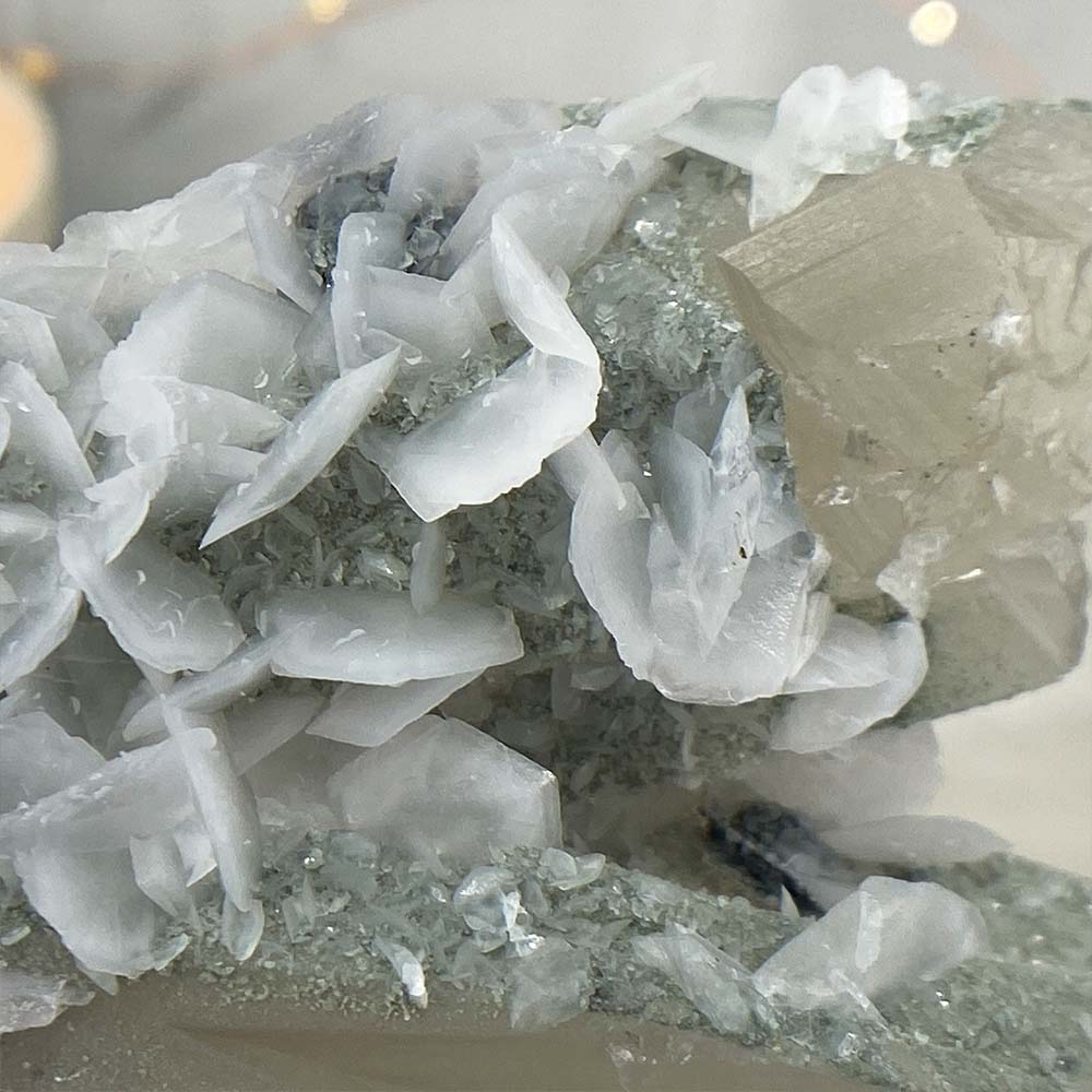 Mongolian Quartz With Calcite And Actinolite Specimen